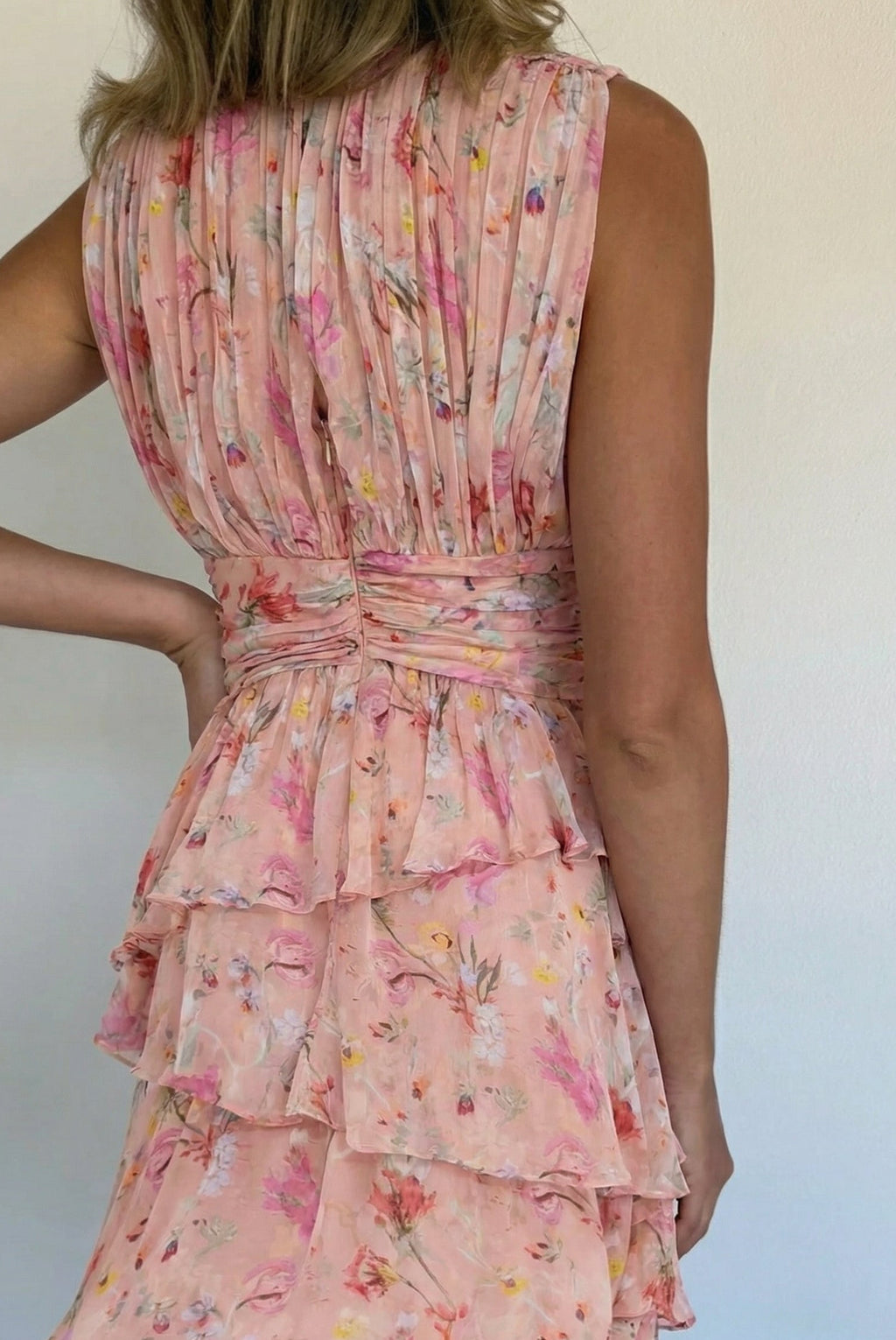 PatBO Lily Flower Sleeveless Midi Dress