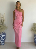 As It May As It May, Alexis Crepe One-Shoulder Gown
