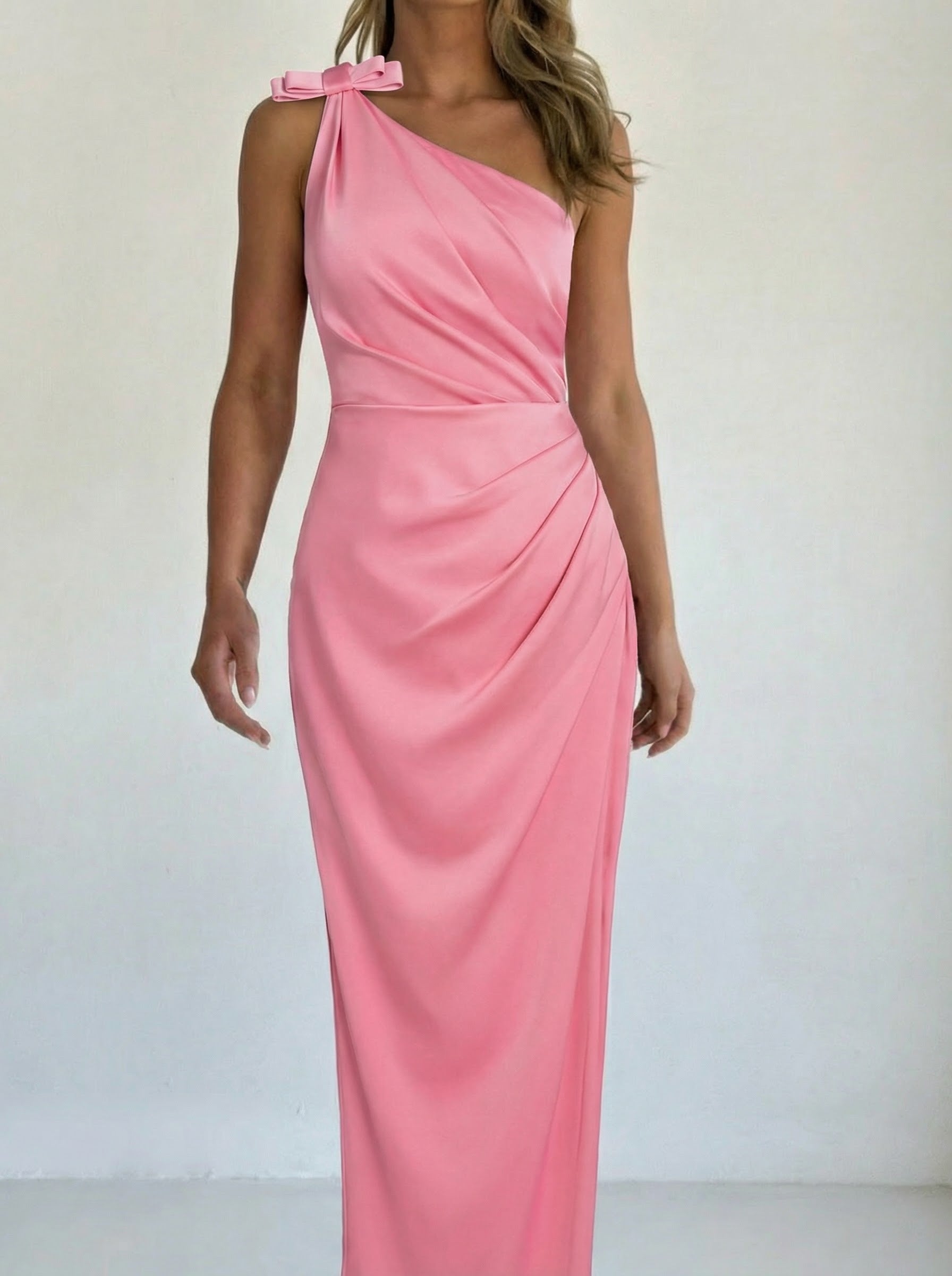 As It May As It May, Alexis Crepe One-Shoulder Gown