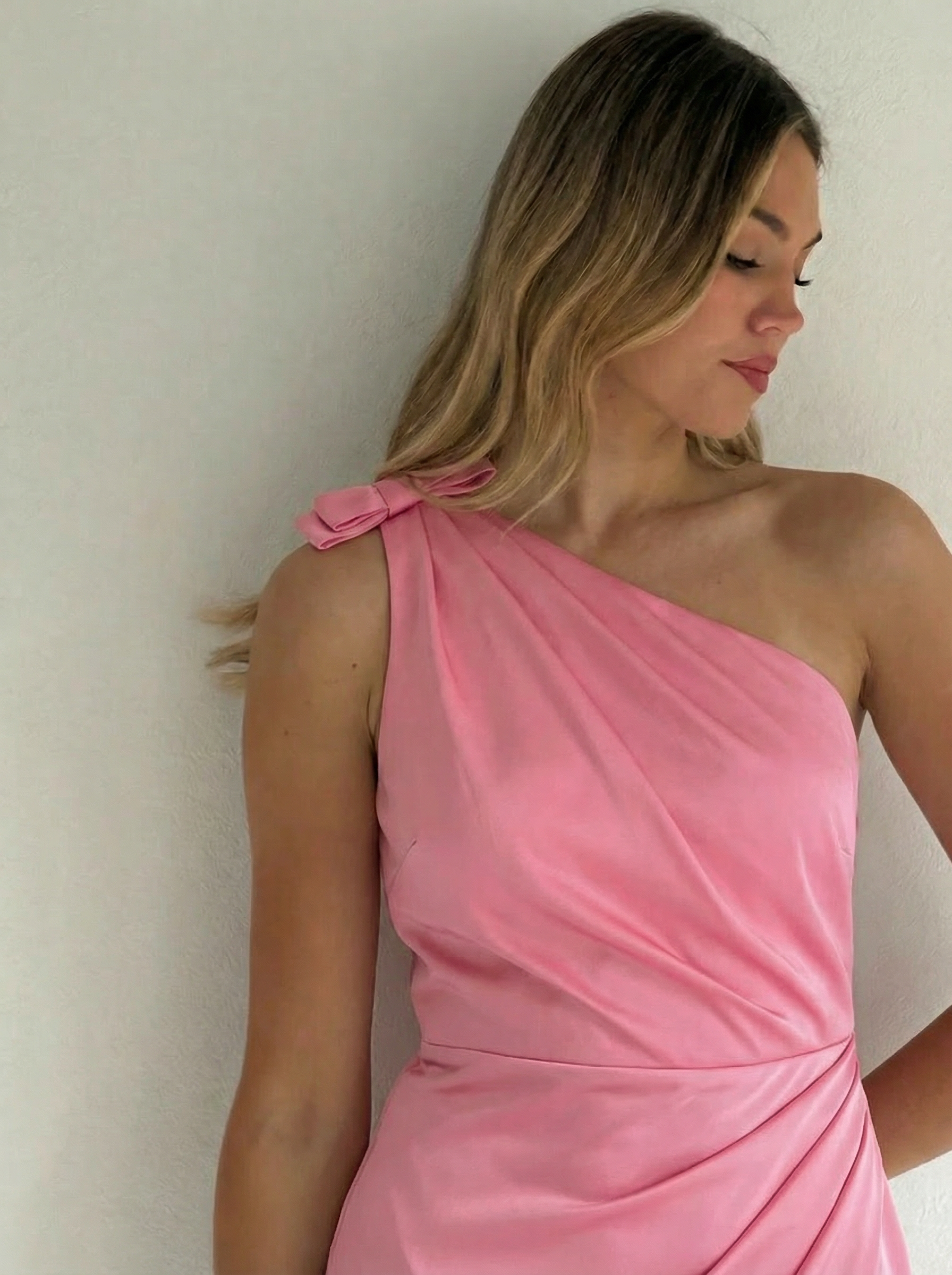 As It May As It May, Alexis Crepe One-Shoulder Gown