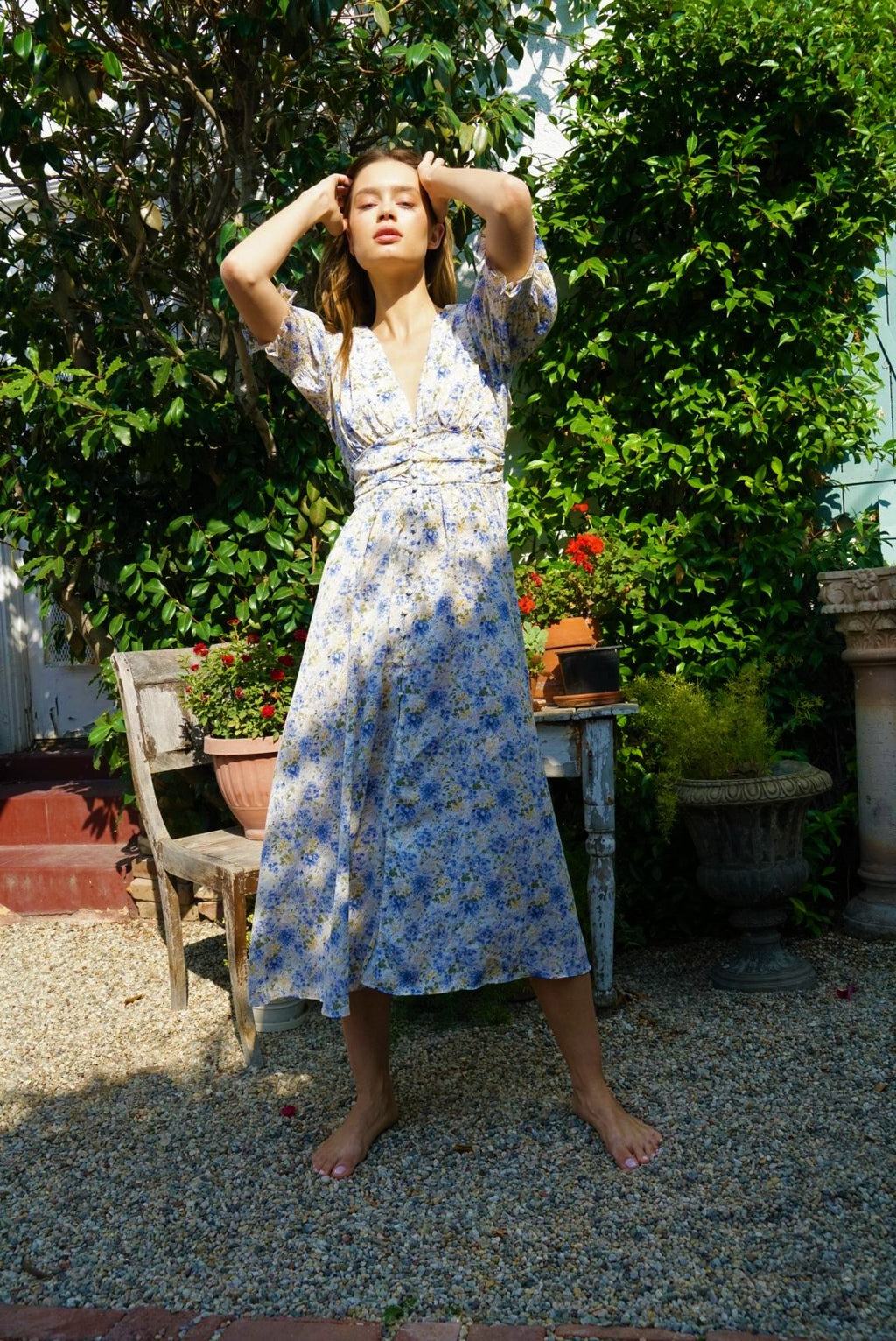 EN SAISON FLORAL MIDI DRESS