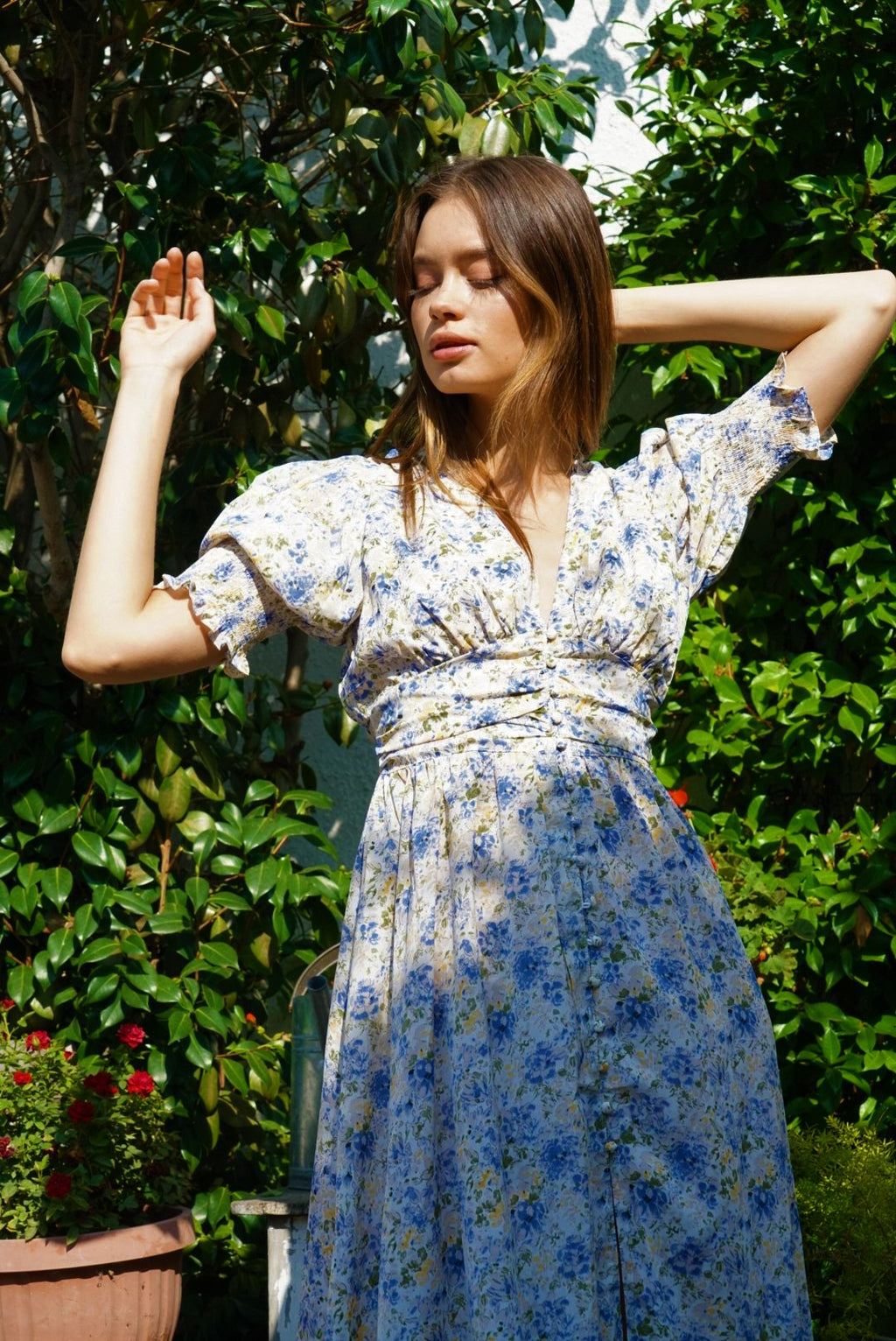 EN SAISON FLORAL MIDI DRESS