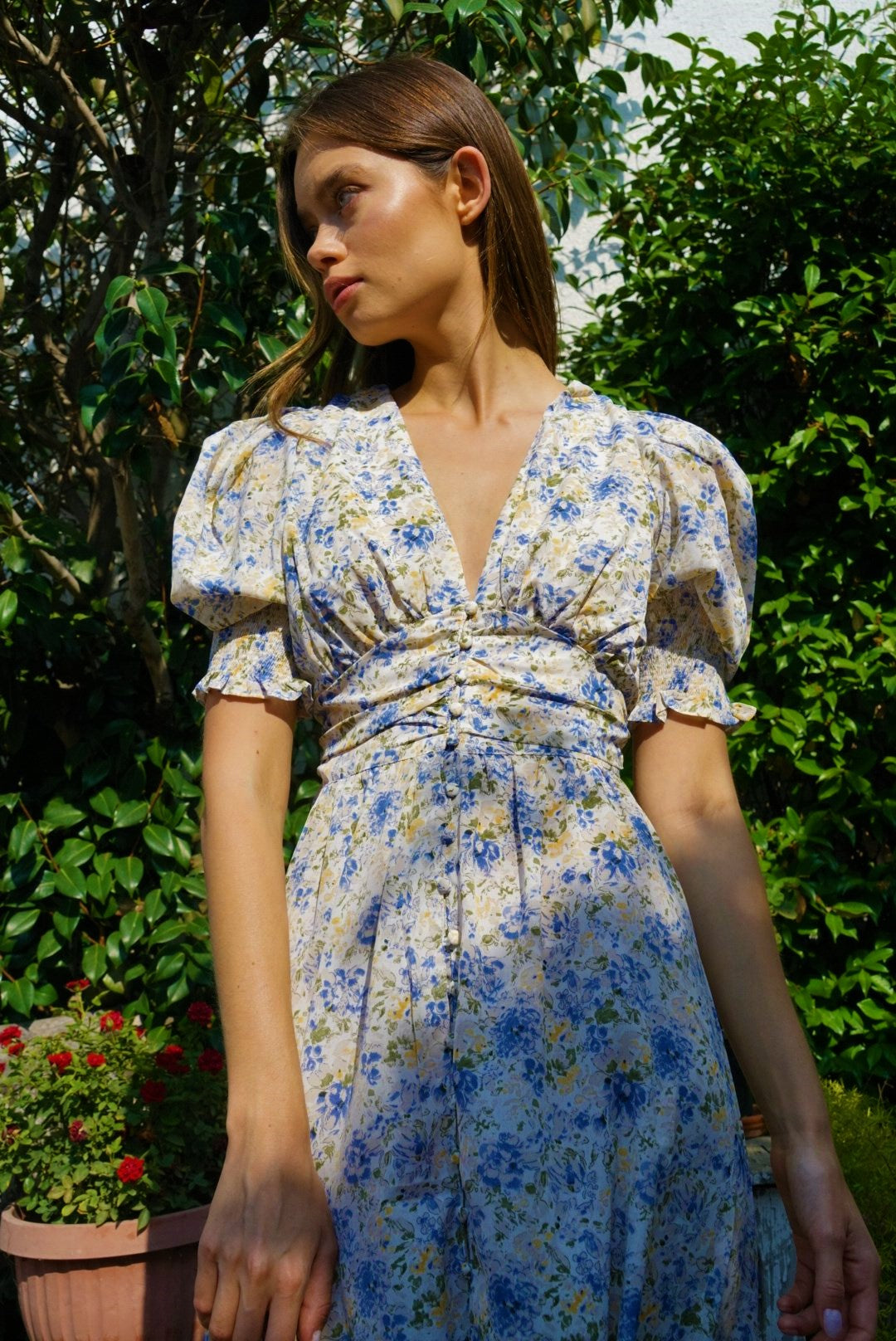 EN SAISON FLORAL MIDI DRESS