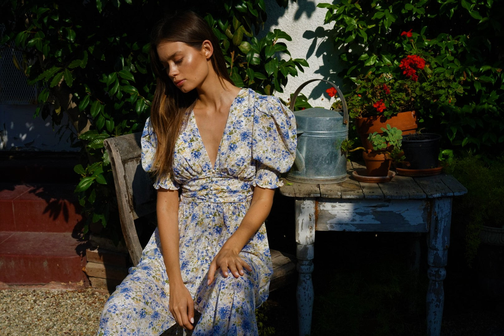 EN SAISON FLORAL MIDI DRESS