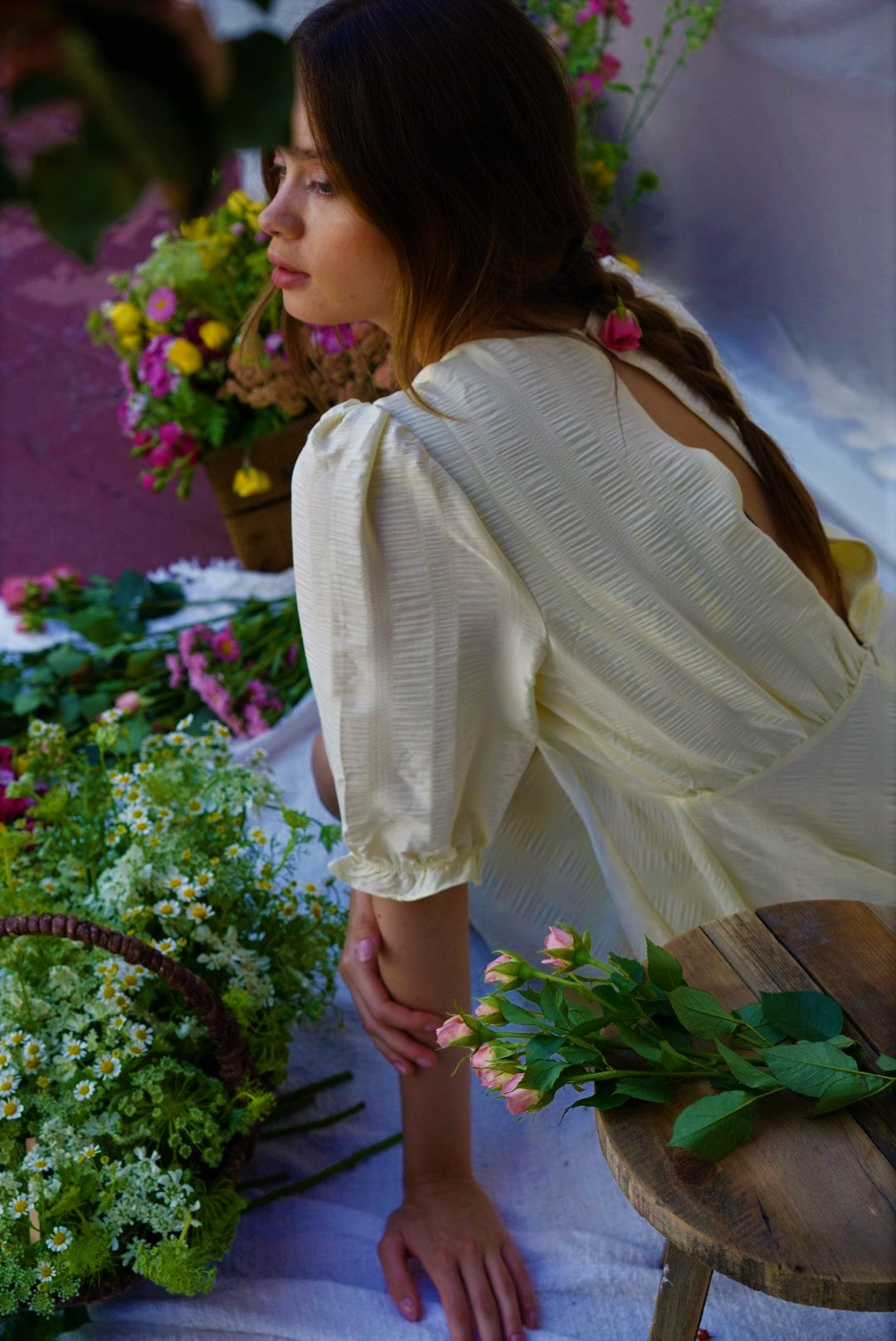 THE MADISON BABYDOLL DRESS IN LIGHT YELLOW