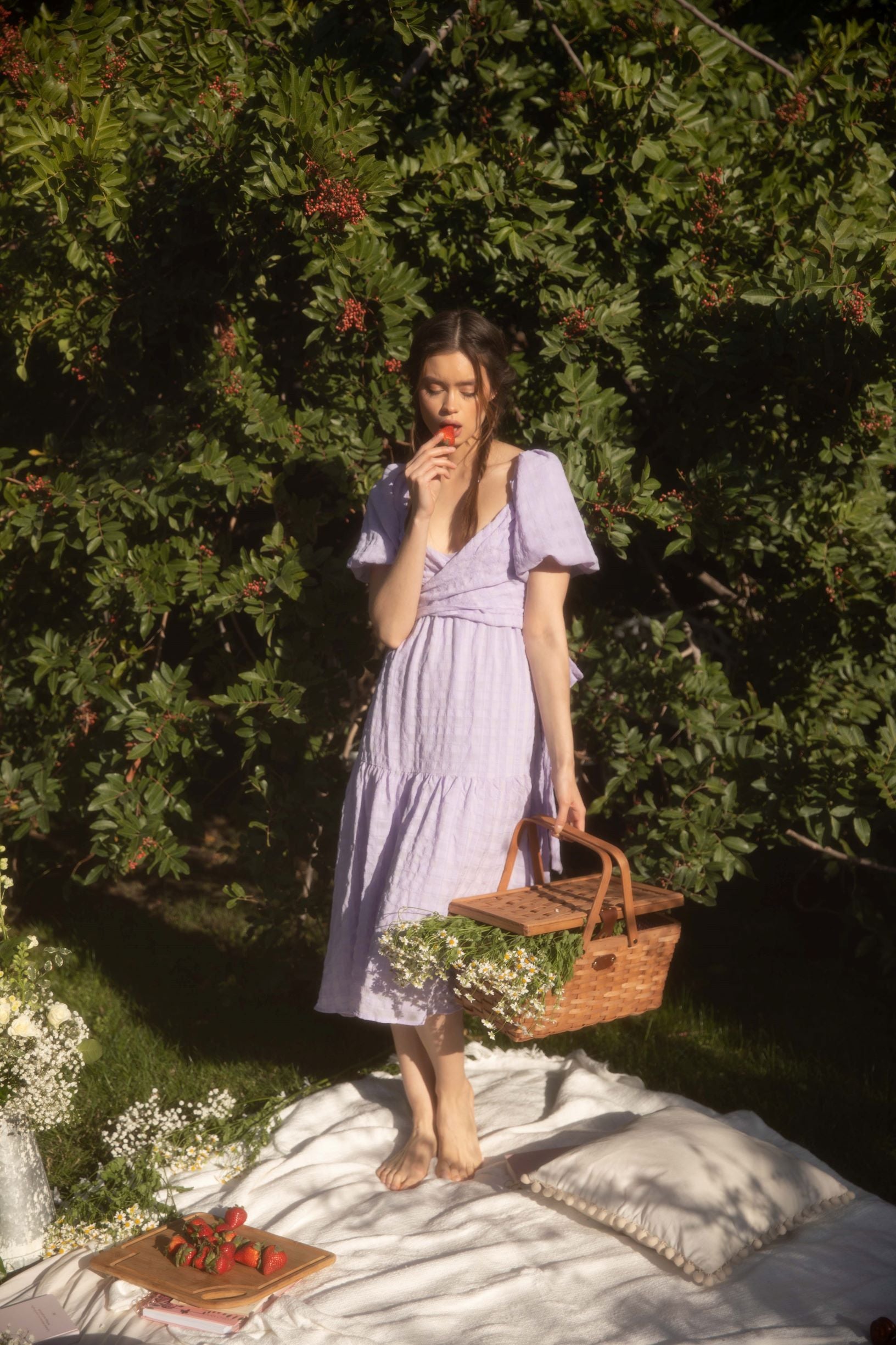 ASTR THE LABEL SONNET DRESS IN LAVENDER
