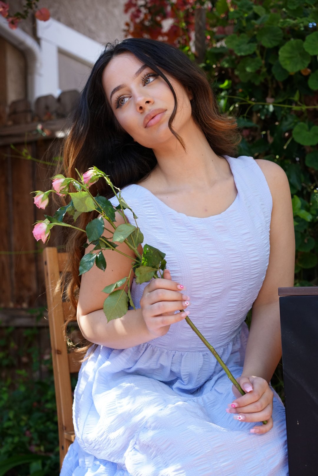 GEORGIA TIE BACK SLEEVELSS MIDI DRESS in Blue